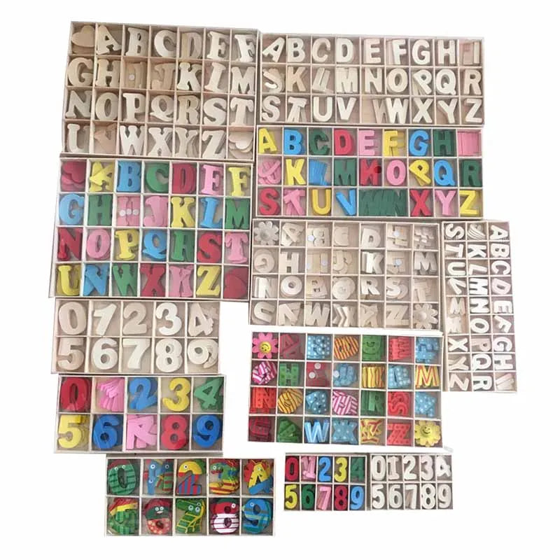 Wooden Natural Alphabet Letters And Numbers