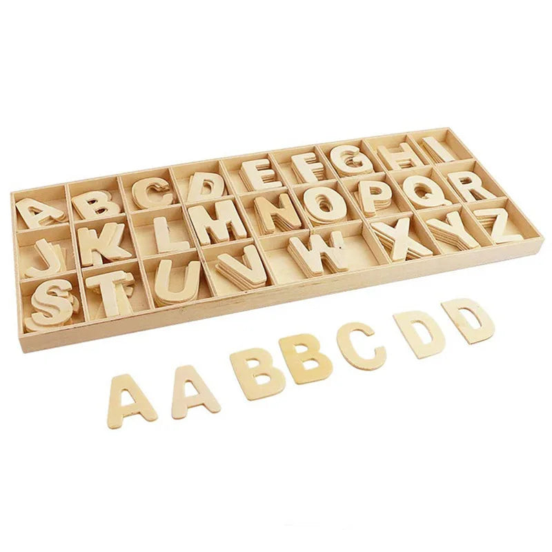 Wooden Natural Alphabet Letters And Numbers