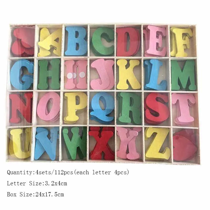 Wooden Natural Alphabet Letters And Numbers