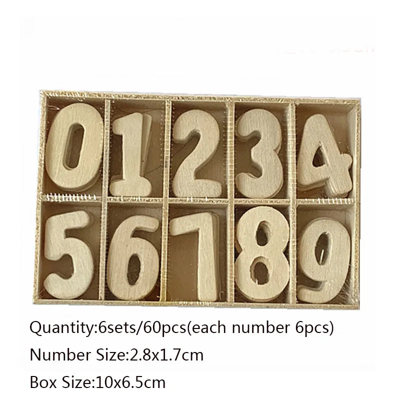 Wooden Natural Alphabet Letters And Numbers