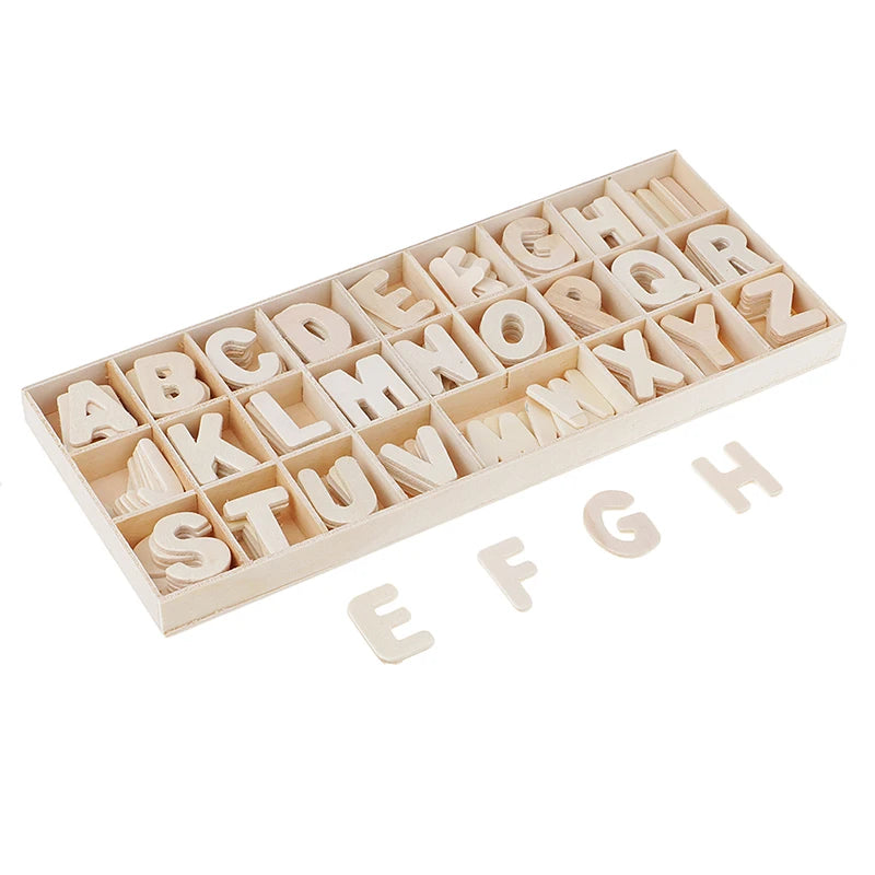 Wooden Natural Alphabet Letters And Numbers