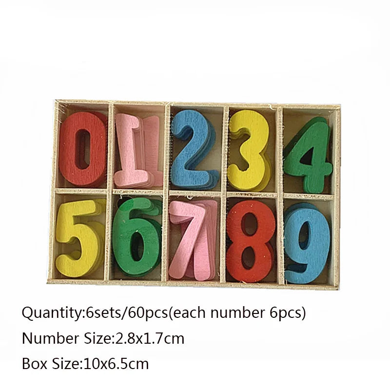 Wooden Natural Alphabet Letters And Numbers