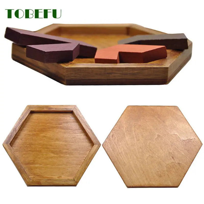 Wooden Geometric Shape Jigsaw Board