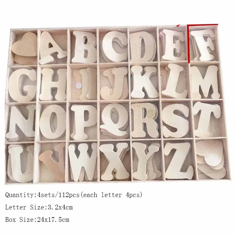 Wooden Natural Alphabet Letters And Numbers