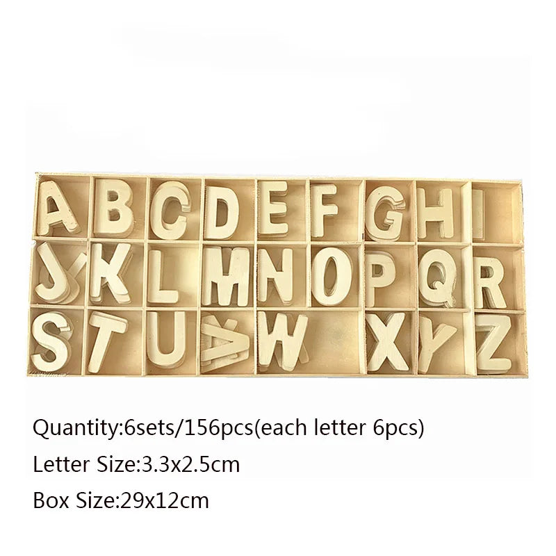 Wooden Natural Alphabet Letters And Numbers