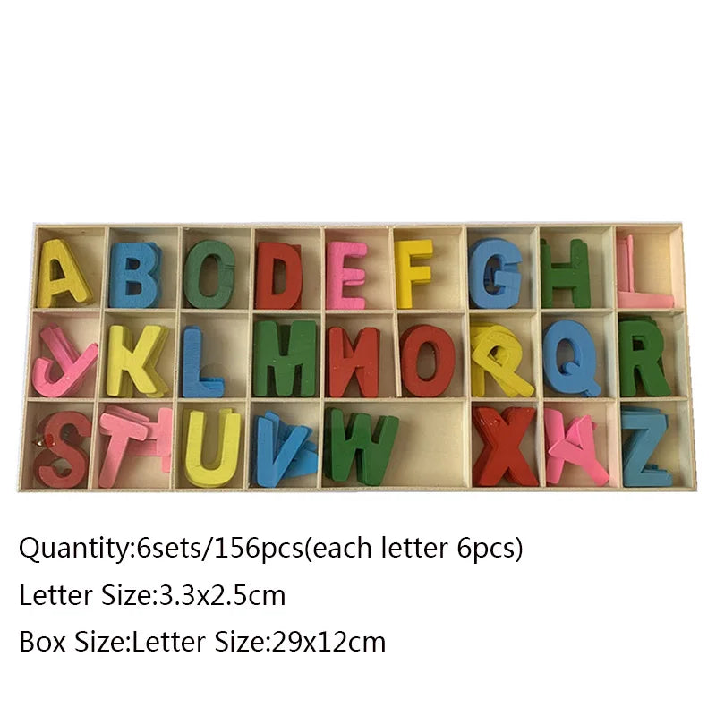 Wooden Natural Alphabet Letters And Numbers