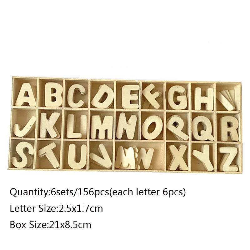 Wooden Natural Alphabet Letters And Numbers