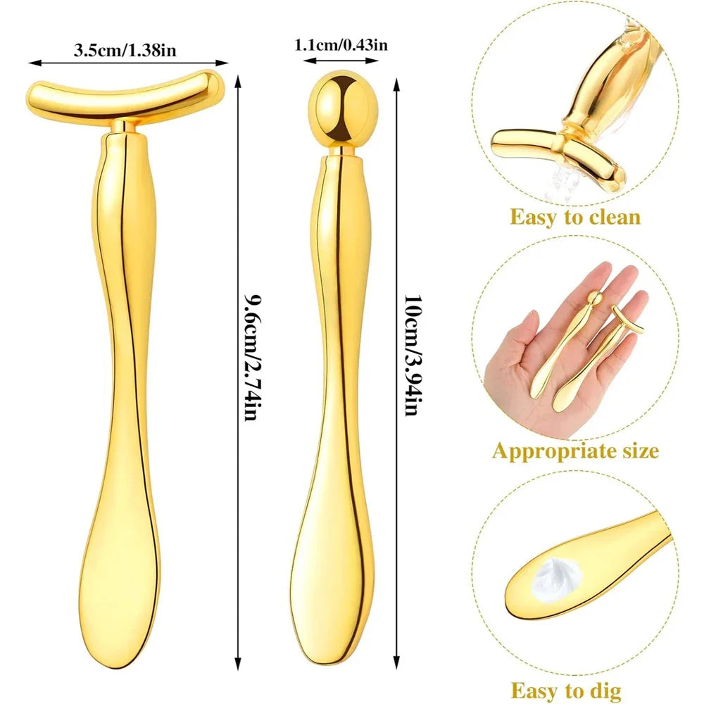 1PCS/2PCS Metal Eye Cream Applicator Wand Stick, Massager Tool for Facial Massage, Reduce Puffiness, Thin Face Magic Stick