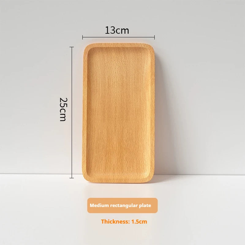 Oval wooden plate trays