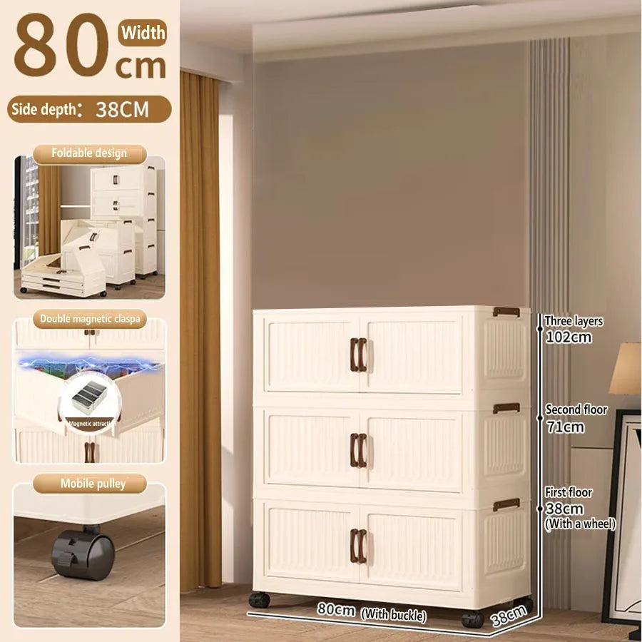 Storage Box Household Foldableing Cabinet Storage Cabinet Clothes Toys Snacks Extra Large Capacity Storage Cabinet Organizing Box