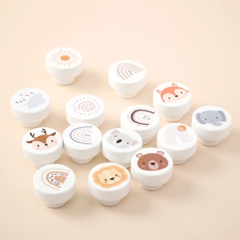 Children's Room Animal Wood Furniture Handles