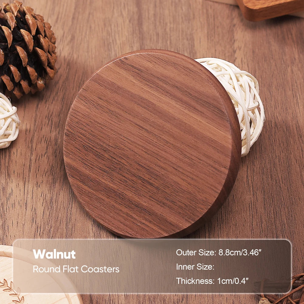 Solid Walnut Wood Coaster