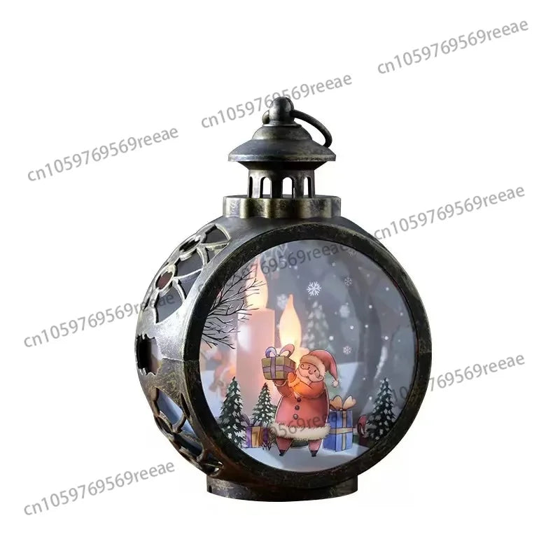 Christmas decorations, vintage night lights, glowing gifts, window displays, desktop decorations, props, atmosphere ornaments