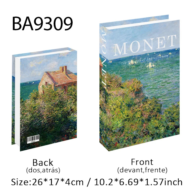 Abstract Boho Monet Luxe Fake Book Storage Box Interior Decoration Bauhaus Decorative Books Coffee Table Bedroom Ornament Decor