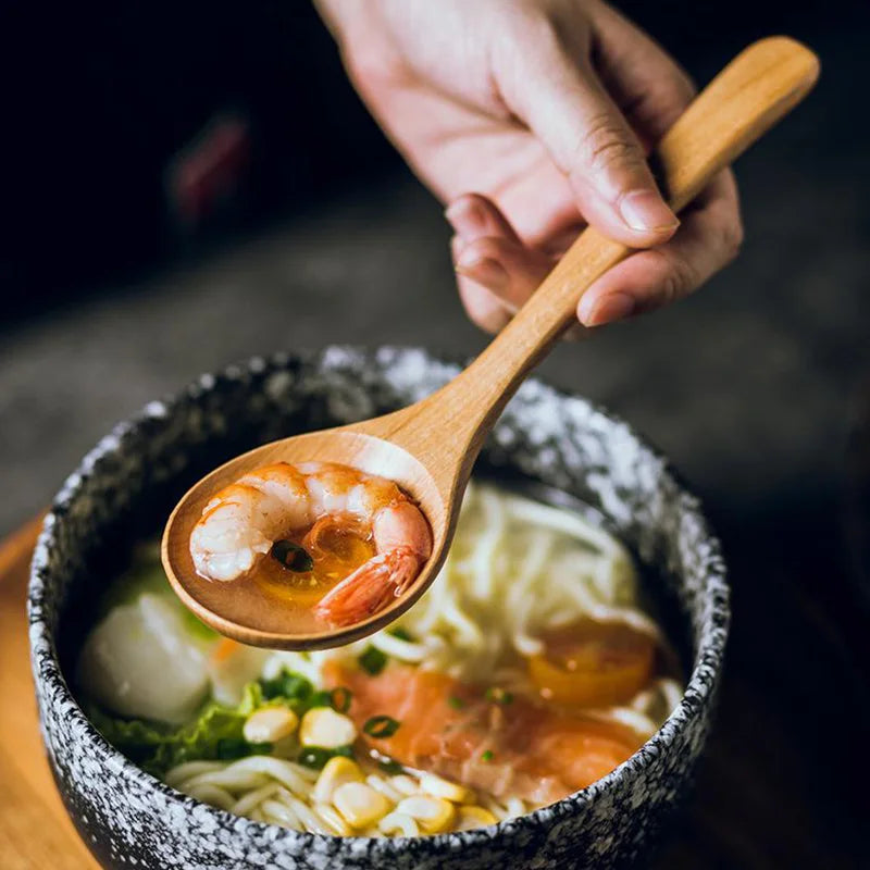Natural Wood Soup Spoon