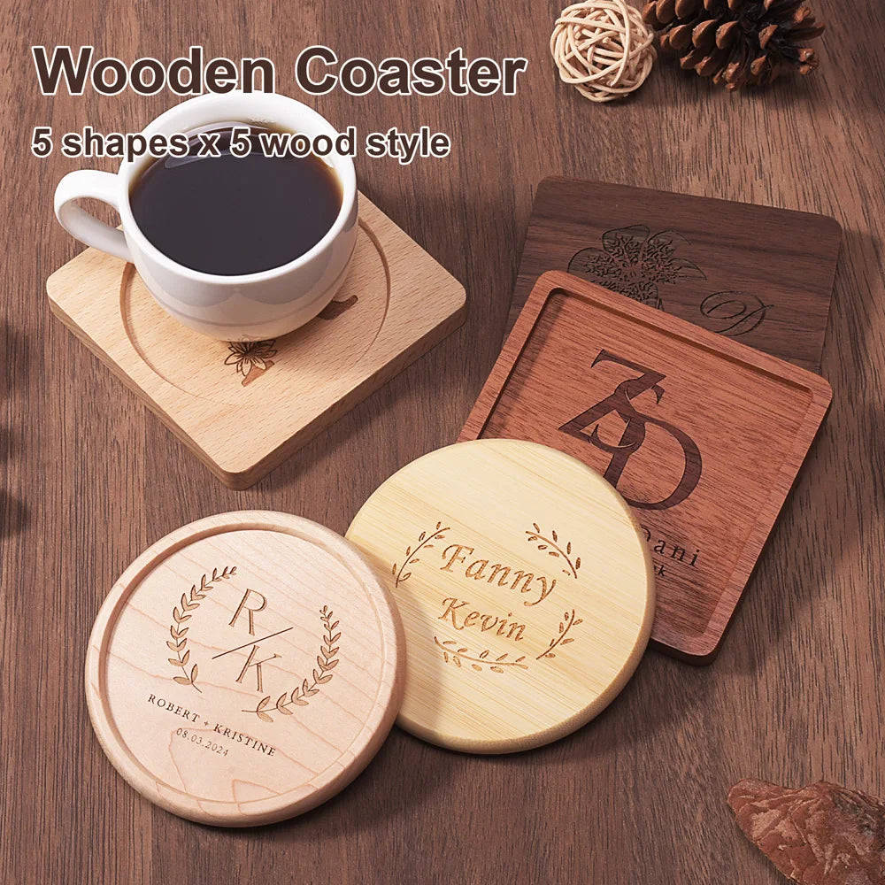Solid Walnut Wood Coaster