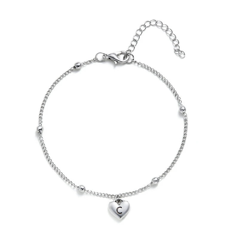 Boho A-Z Letter Anklets