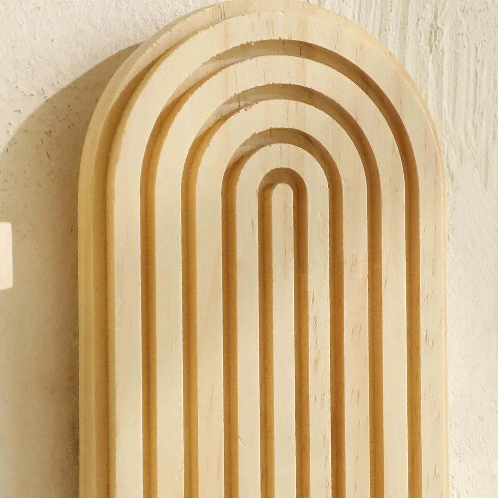 Boho Style Wooden Wall Mounted Shelves