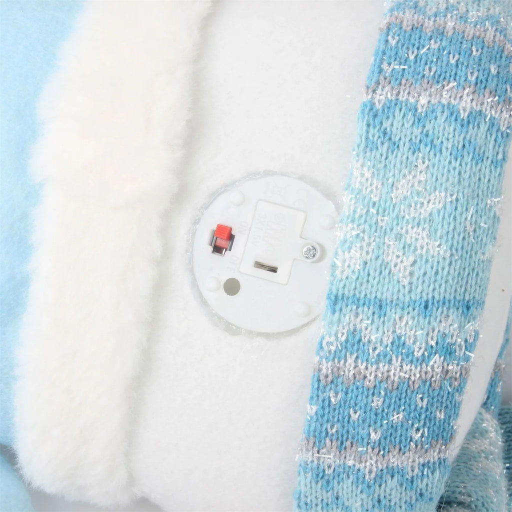 Christmas Lighted Blue Snowman Ornament Glowing Snowman Ocean Style Creative Christmas Gifts Home Door Hanging Decoration