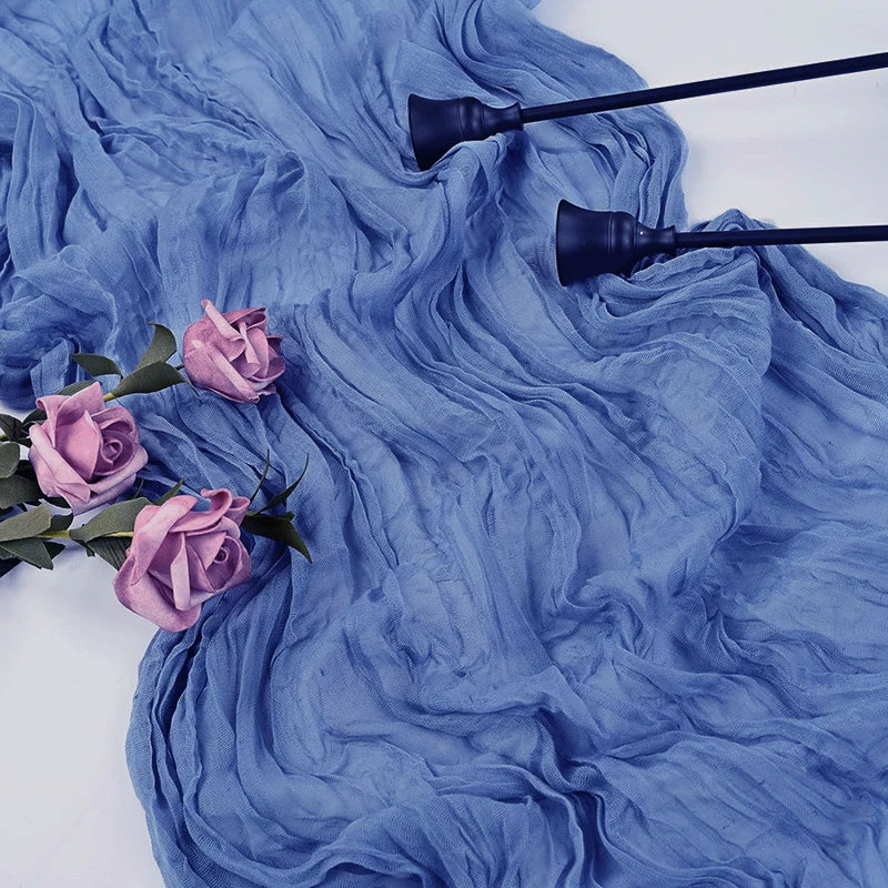 Beige Table Runner Gauze Cheesecloth