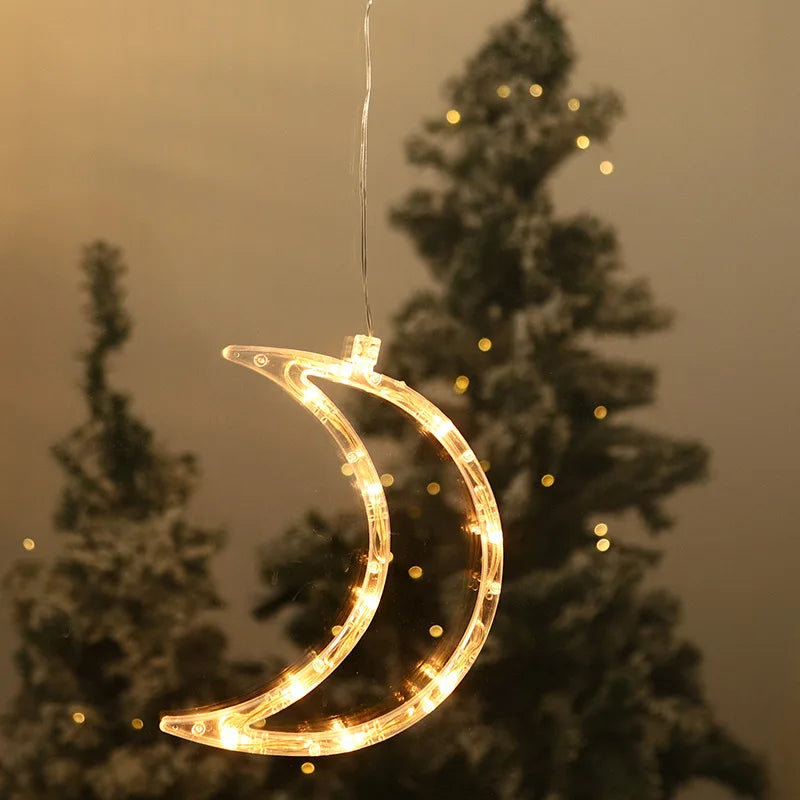 Christmas decoration lamps, hanging lights, suction cup lights, window decoration, interior decoration, New Year decoration