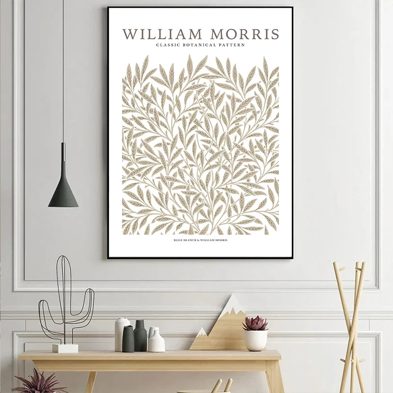 Beige Flower Grass Scenery Wall Art