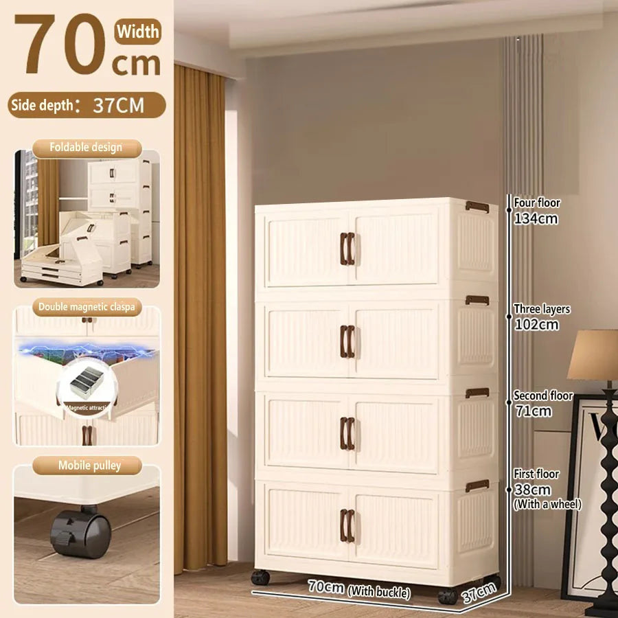 Storage Box Household Foldableing Cabinet Storage Cabinet Clothes Toys Snacks Extra Large Capacity Storage Cabinet Organizing Box