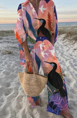 Boho Beach Holiday Print Shirt And Pants