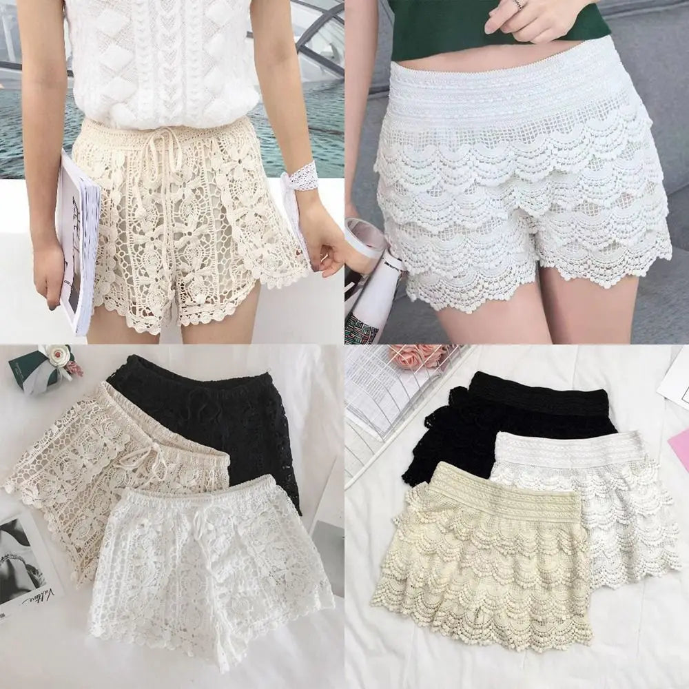 High Waist Hollow Out Lace-up