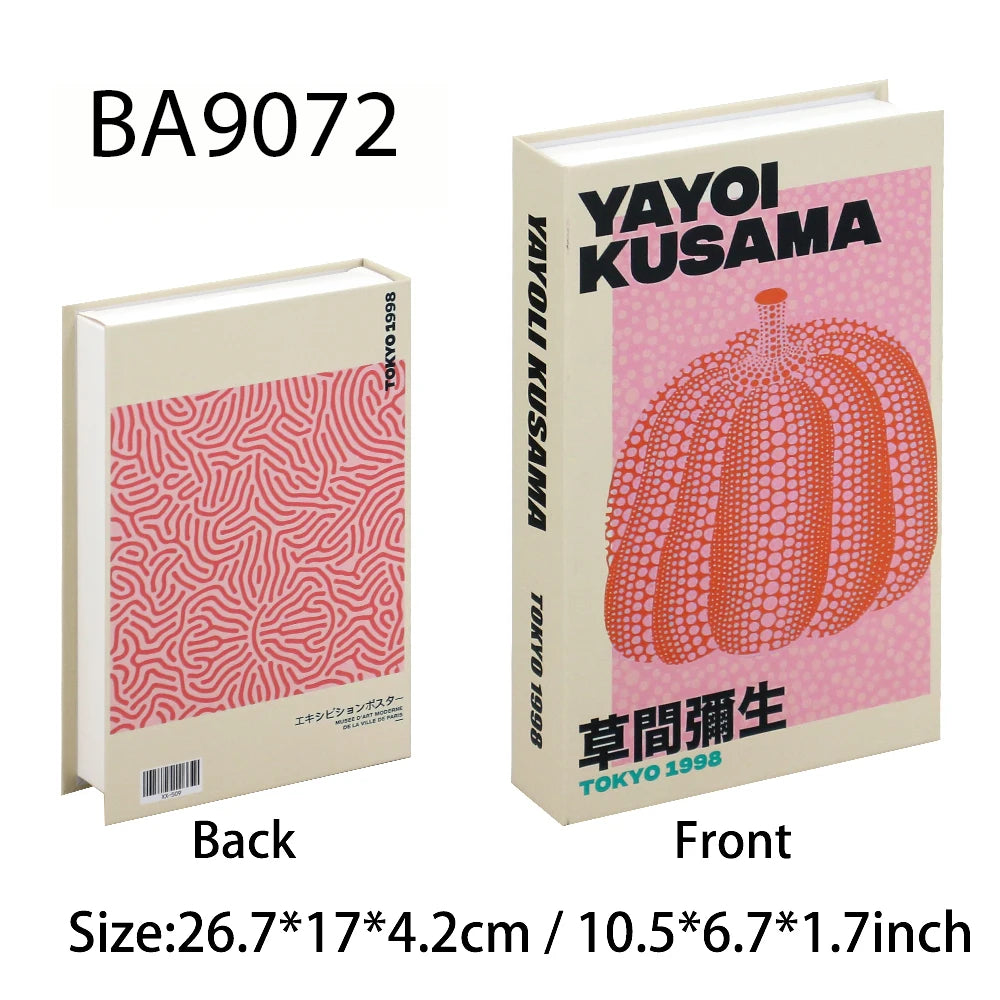 Abstract Boho Monet Luxe Fake Book Storage Box Interior Decoration Bauhaus Decorative Books Coffee Table Bedroom Ornament Decor