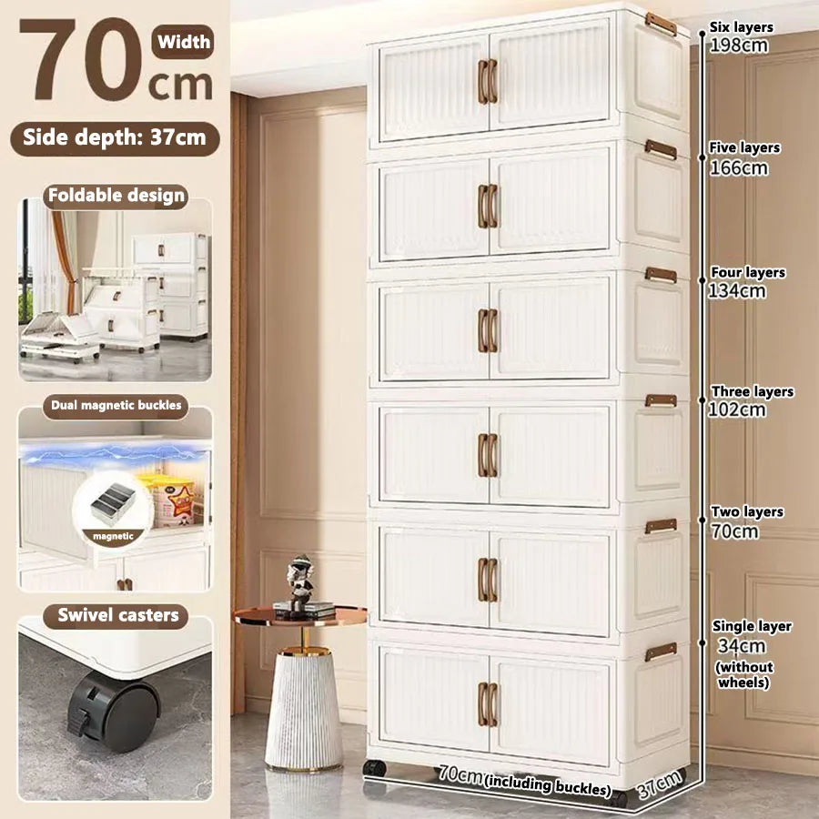 Storage Box Household Foldableing Cabinet Storage Cabinet Clothes Toys Snacks Extra Large Capacity Storage Cabinet Organizing Box