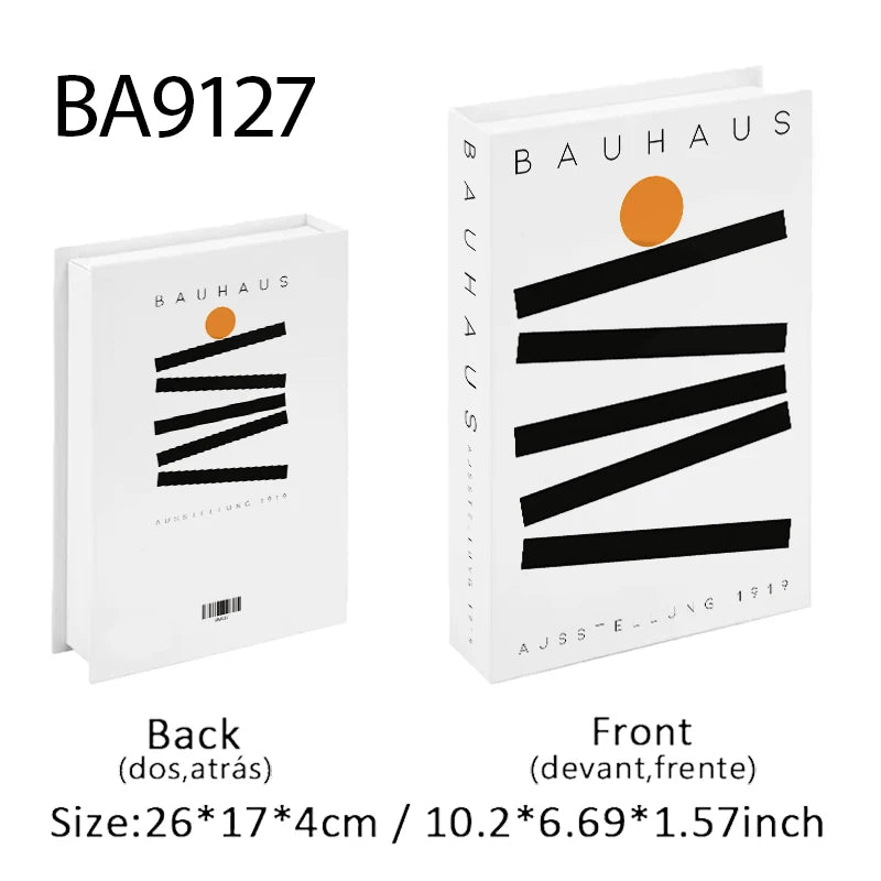 Abstract Boho Monet Luxe Fake Book Storage Box Interior Decoration Bauhaus Decorative Books Coffee Table Bedroom Ornament Decor