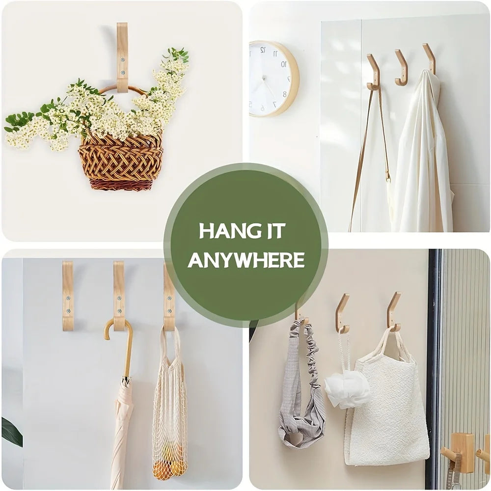 Wooden Coat Hooks Wall Hooks
