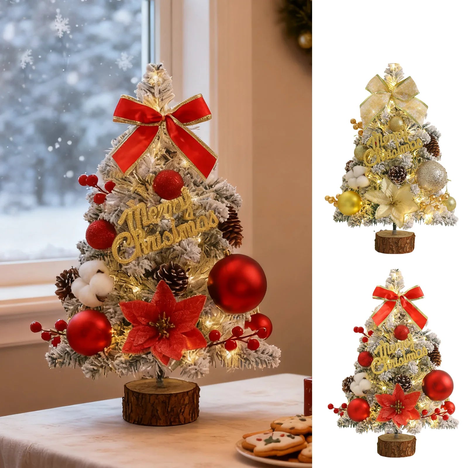 Christmas Tree Decoration Small Home Desktop Ornaments Popular Creative DIY Decoration Mini Nobel Pine Christmas Ornaments