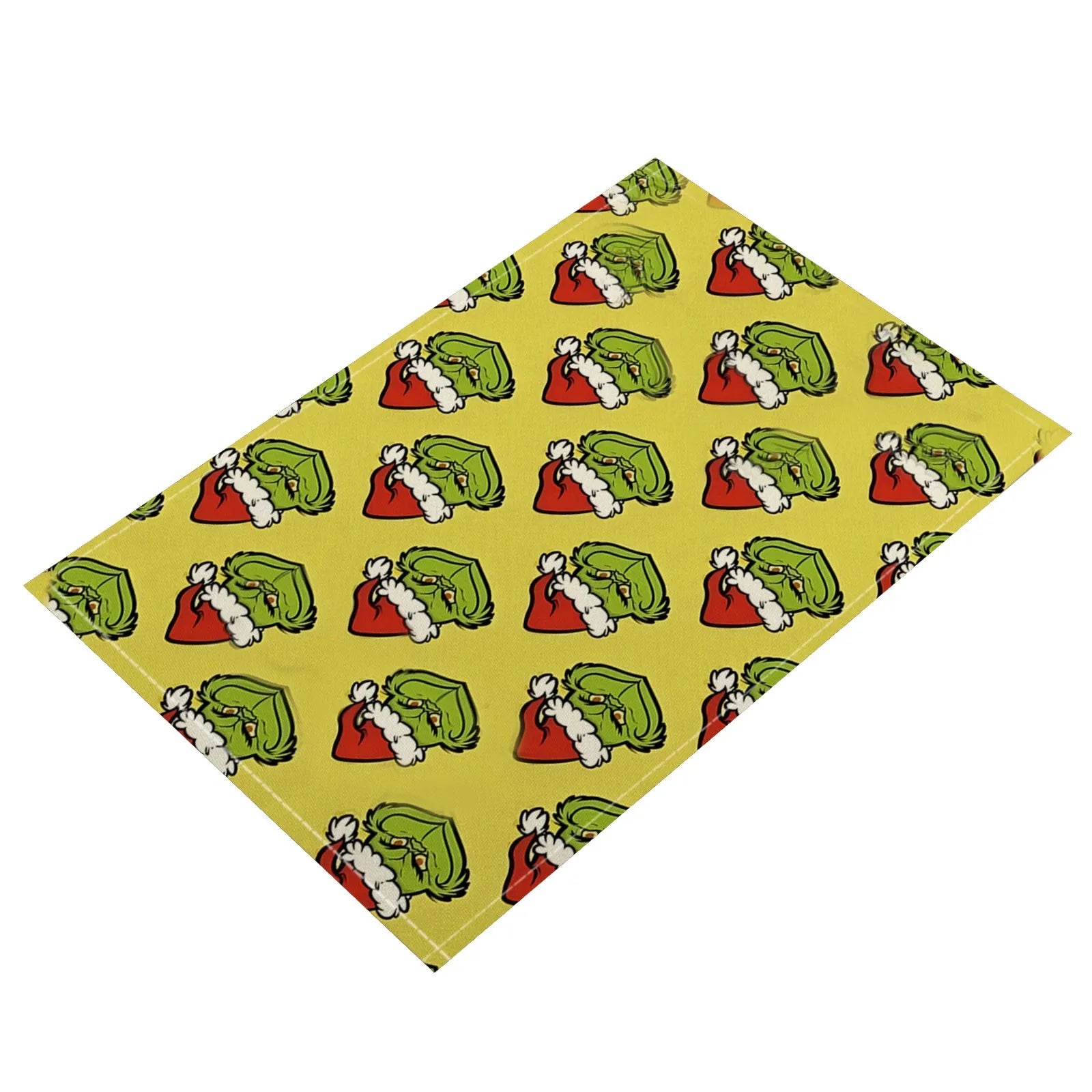 Christmas Grinch Holiday Decoration Christmas Placemat Home Kitchen Insulated Coaster Anti-Scalding Western Placemat