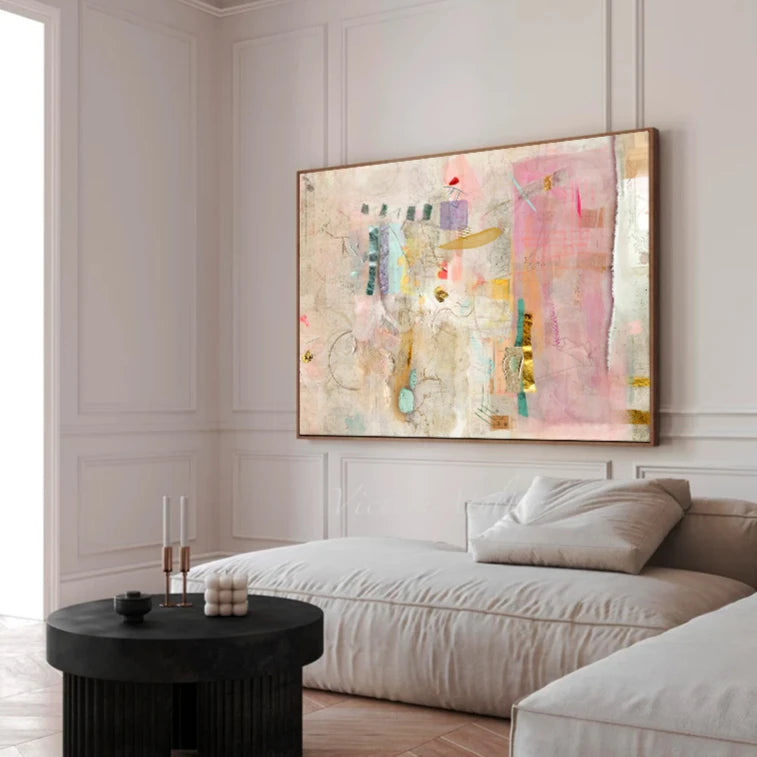 Boho Light Art Aesthetic Poster Abstract Landscape Gallery Wall Canvas Painting Bedroom Living Room Decorative Wall Art