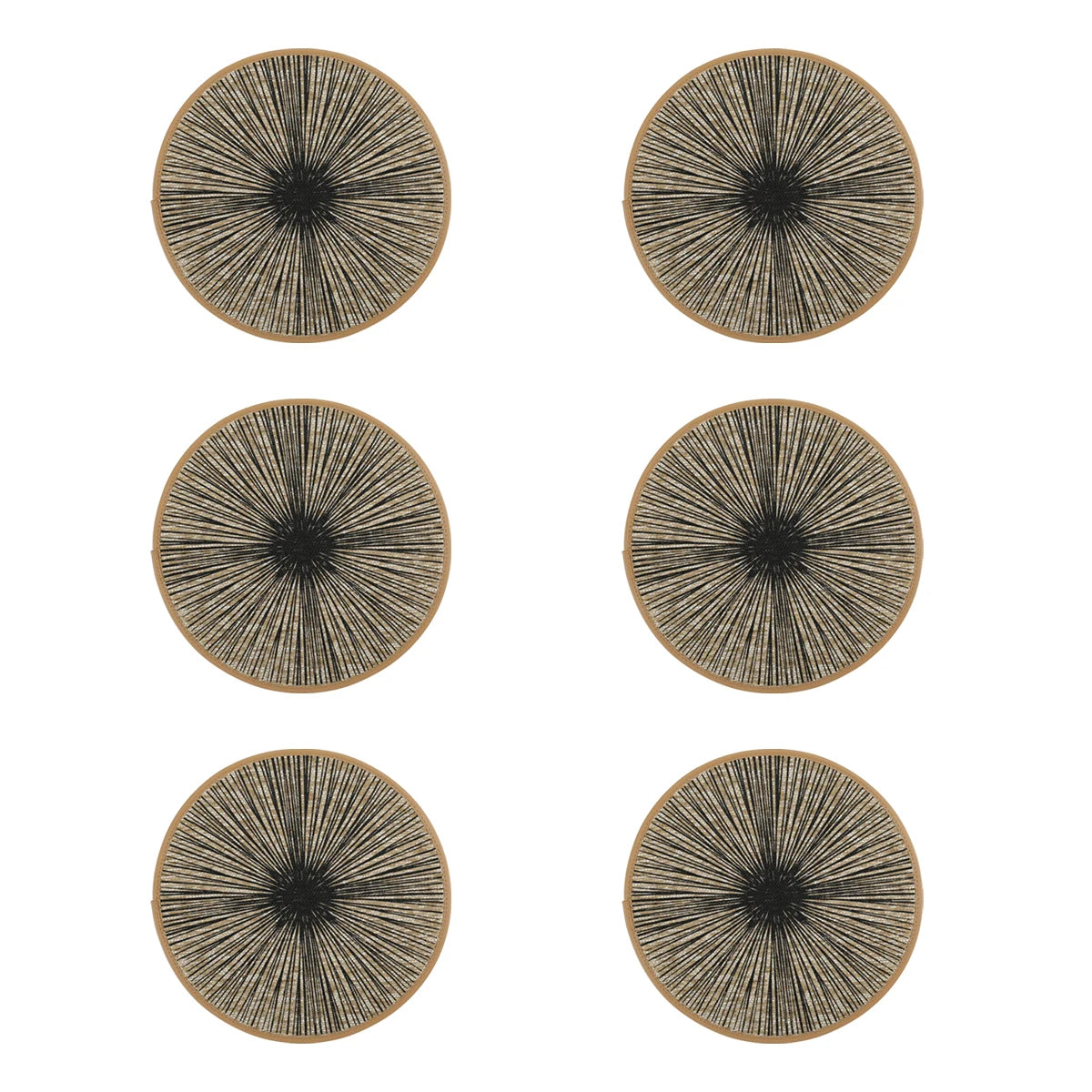 2/4/6/8pcs Round Burlap Macrame Placemats, Bohemian Jute Country Placemats, Diameter 15 Inches, for Table Decoration