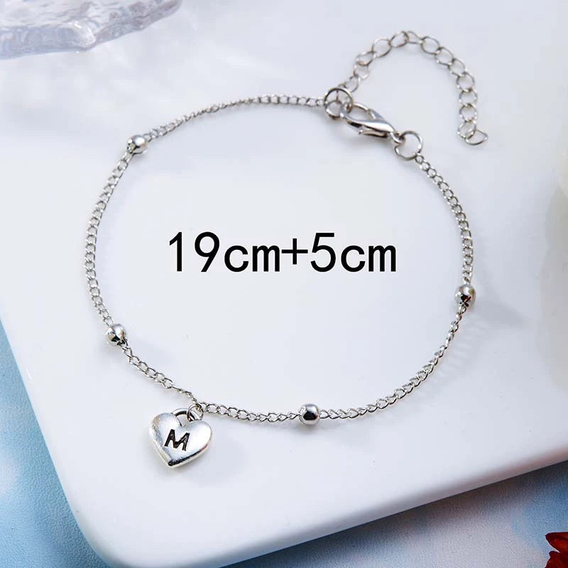 Boho A-Z Letter Anklets