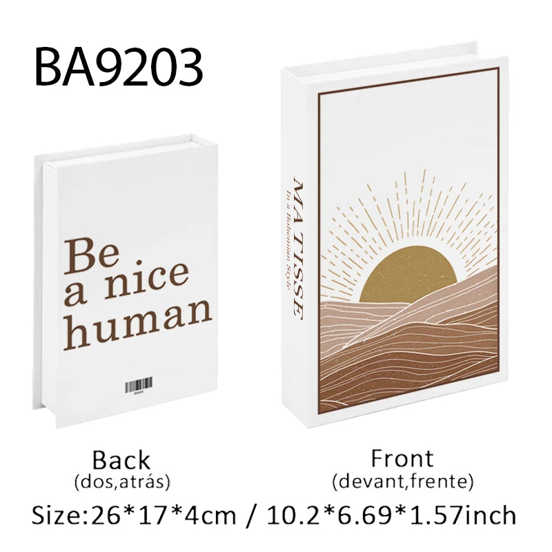 Abstract Boho Monet Luxe Fake Book Storage Box Interior Decoration Bauhaus Decorative Books Coffee Table Bedroom Ornament Decor