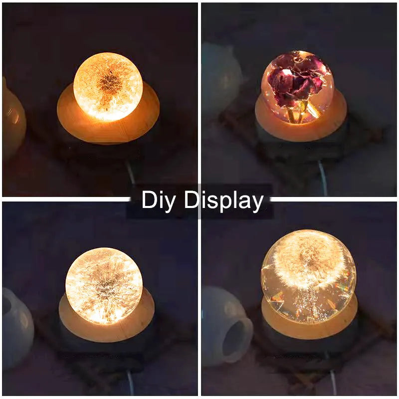 Night Light Wooden Led