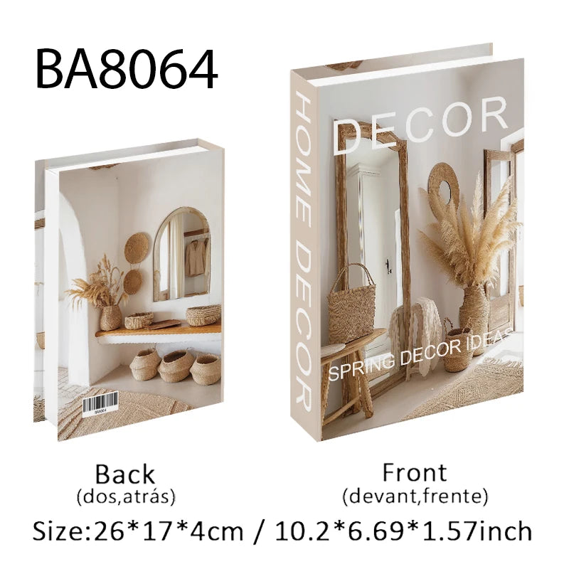 Abstract Boho Monet Luxe Fake Book Storage Box Interior Decoration Bauhaus Decorative Books Coffee Table Bedroom Ornament Decor