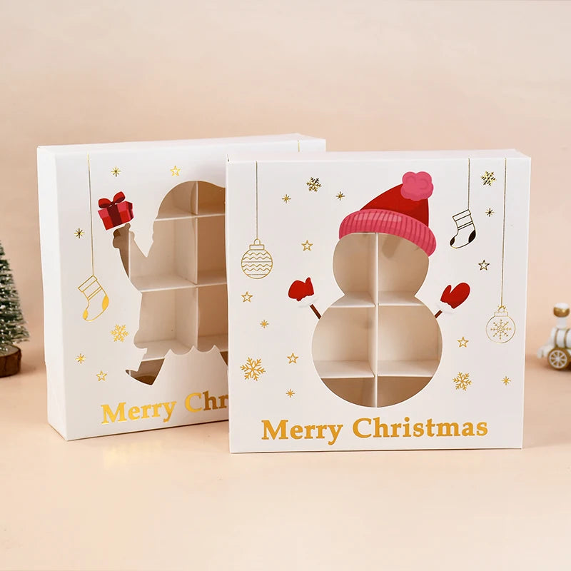 Christmas Cookie Gifts Boxes Candy Snack Packing Bags Merry Christmas  Decorations For Home Xmas Wrapping 2025 New Year Gift Box