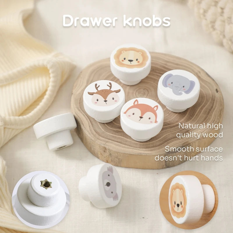 Children's Room Animal Wood Furniture Handles