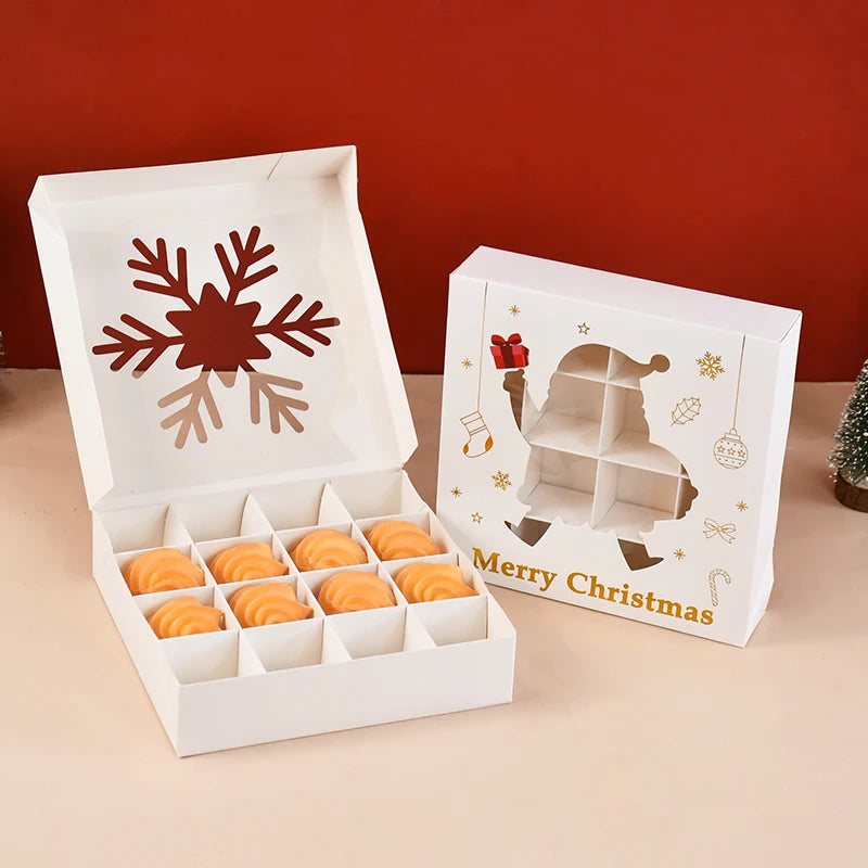 Christmas Cookie Gifts Boxes Candy Snack Packing Bags Merry Christmas  Decorations For Home Xmas Wrapping 2025 New Year Gift Box
