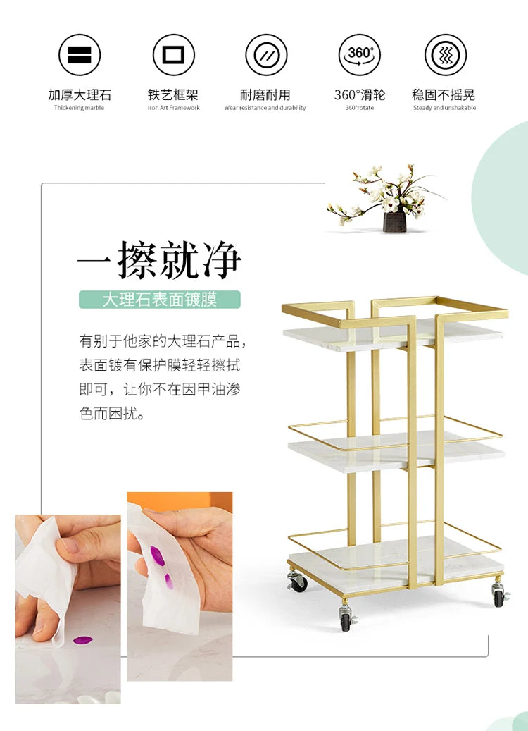 Aesthetic Salon Trolley Organizers Trolleys Salon Furniture Professional Aesthetic Tools Chariot Carritos Organizadores