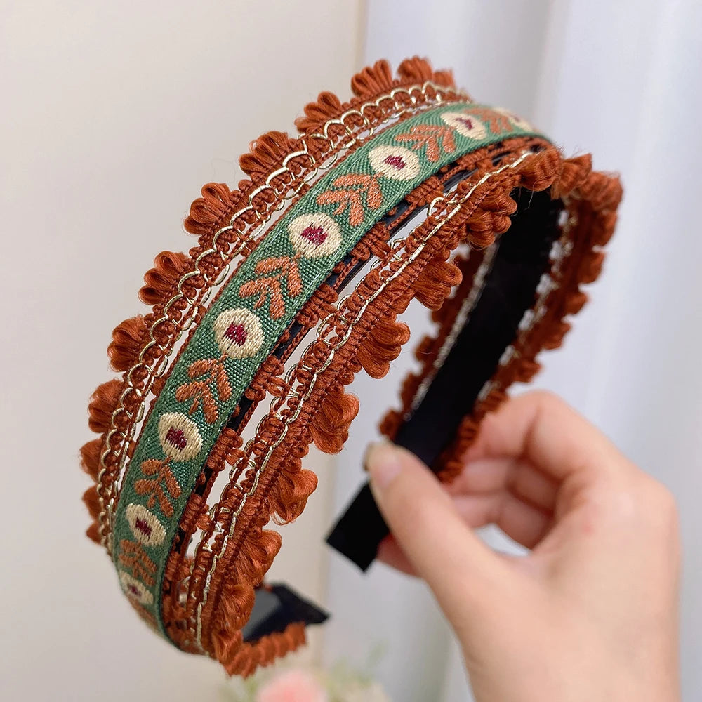 Boho Embroidery Headband