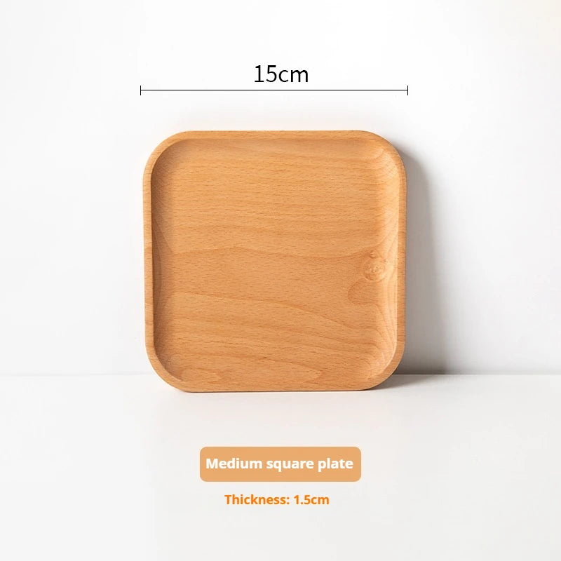 Oval wooden plate trays