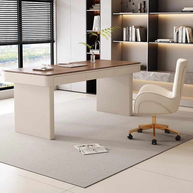 Walnut-colored Wood High-end Home Study Computer