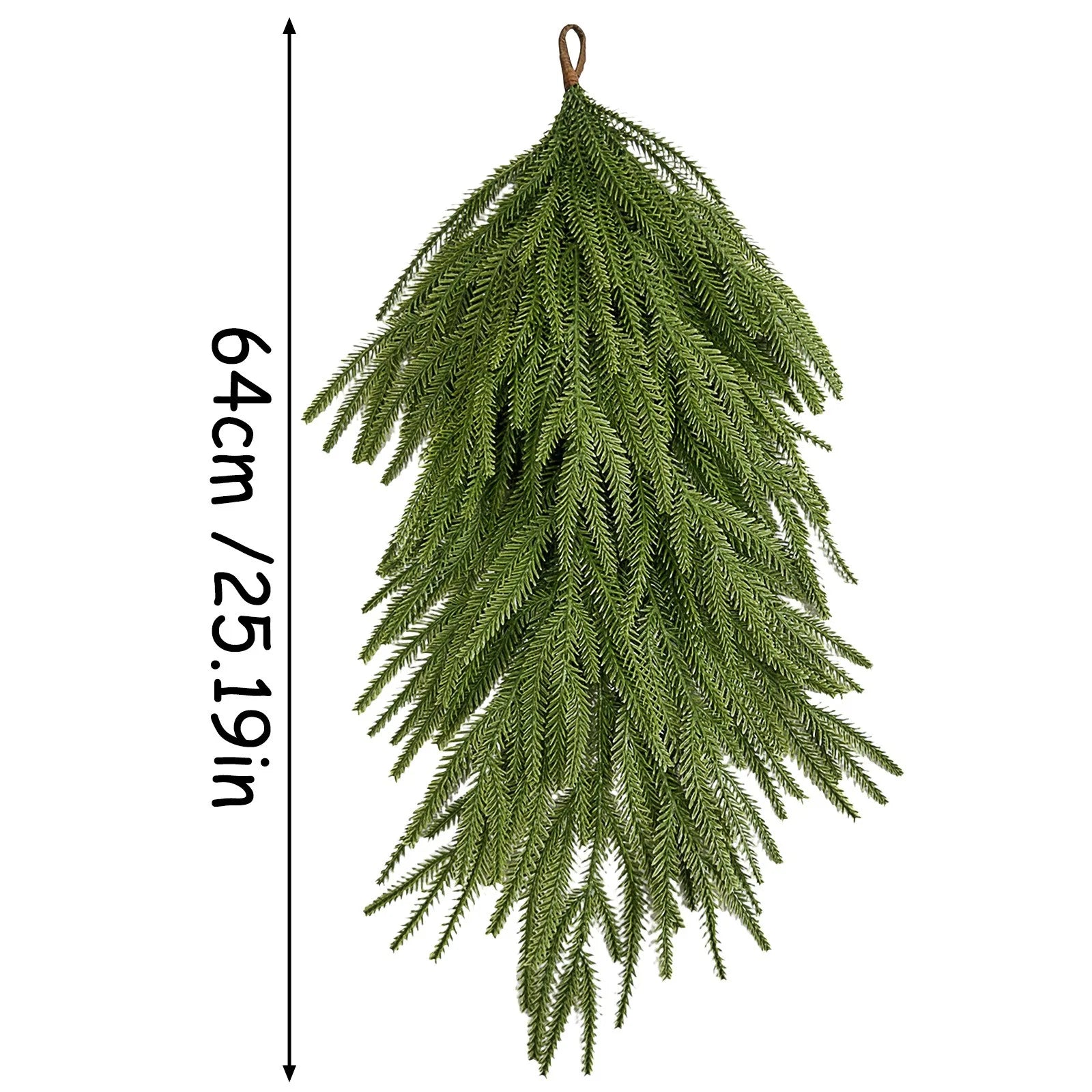 Christmas Norfolk Artificial Christmas Pine Greenery Holiday Door Wreath For Xmas Fireplace Indoor Outdoor Decor 64cm
