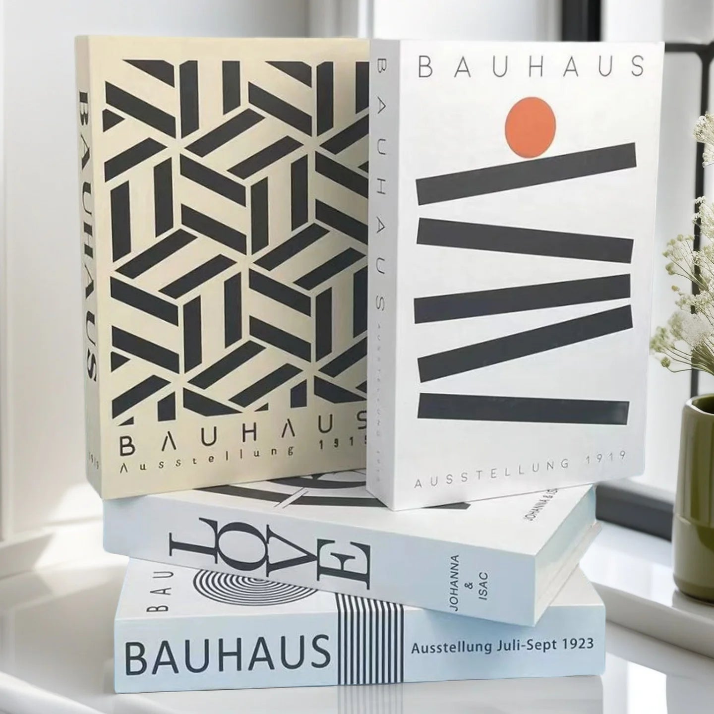 Abstract Boho Monet Luxe Fake Book Storage Box Interior Decoration Bauhaus Decorative Books Coffee Table Bedroom Ornament Decor